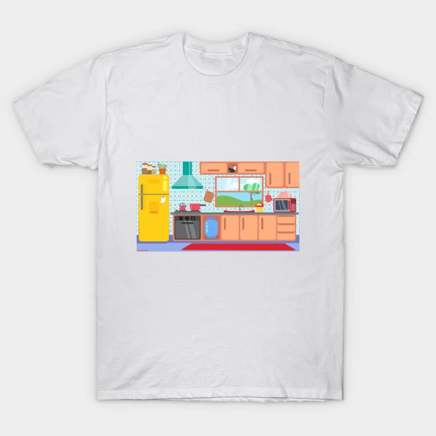 Kitchen T-Shirt by Doutarina